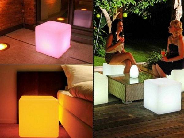 Украсьте свой сад необычным стулом - светящимся кубом с Алиэкспресс - фото